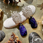 Load image into Gallery viewer, Aros Lluvia de Plata y Lapislázuli