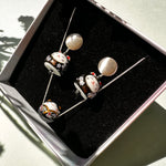 Load image into Gallery viewer, Conjunto Gatos de la Fortuna Negros y Plata ❤️