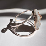 Load image into Gallery viewer, Brazalete Drusa de Cuarzo y Baño Plata. Lo vi, lo amé, lo traje