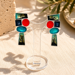 Load image into Gallery viewer, Wetlands Geometric Box Hoops