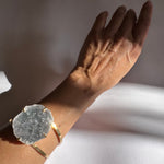 Load image into Gallery viewer, Brazalete Drusa de Cuarzo y Baño Oro. Lo vi, lo amé, lo traje