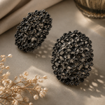 Load image into Gallery viewer, Lichen Coral Silver Hoops