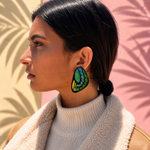 Load image into Gallery viewer, Hoops Illustration Butterfly Bird Wing with pin
