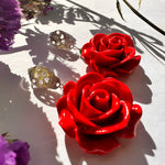 Load image into Gallery viewer, Aros Rosa Grande y Calaca de Plata. Colección Tutti Frutti