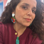 Load image into Gallery viewer, Aros Alas Mariposa Atardecer de Madagascar con Uñeta de Plata