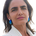 Load image into Gallery viewer, Aros Alita Mariposa Morpho con Pieza de Plata