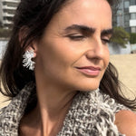 Load image into Gallery viewer, Silver stick hoops