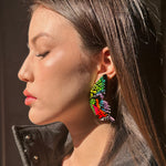 Load image into Gallery viewer, Aros Ilustración Mariposa Atardecer de Madagascar XL