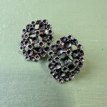 Load image into Gallery viewer, Lichen Coral Silver Hoops