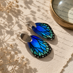 Load image into Gallery viewer, Aros Alita Mariposa Morpho con Pieza de Plata