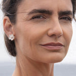 Load image into Gallery viewer, Silver Cherry Blossom Earrings