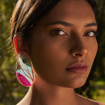 Load image into Gallery viewer, Illustration Medium Crystal Butterfly Earrings XL