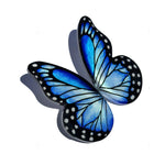Load image into Gallery viewer, Aros ilustración Mariposa Morpho M en punta con pin