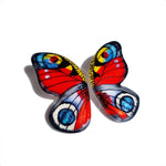 Load image into Gallery viewer, Hoops Illustration Medium Peacock Butterfly M with pin