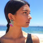 Load image into Gallery viewer, Illustration Half Crystal Butterfly Hoops M