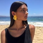 Load image into Gallery viewer, Hoops Illustration Yellow Butterfly Wings with Pin