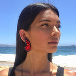 Load image into Gallery viewer, Hoops Illustration Half Monarch Butterfly M with pin