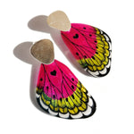 Load image into Gallery viewer, Hoops Illustration Fuchsia Butterfly Wings with Silver Finger