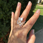 Load image into Gallery viewer, Reversible ring with secret. silver, adjustable