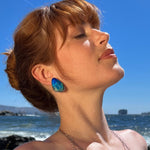 Load image into Gallery viewer, Mini Morpho Butterfly Wing Illustration Earrings