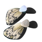 Load image into Gallery viewer, Tatochila Butterfly Wings Illustration Hoops with Silver Claw