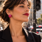 Load image into Gallery viewer, Aros Ensamblaje 121. Cabuchones Rojo oscuro