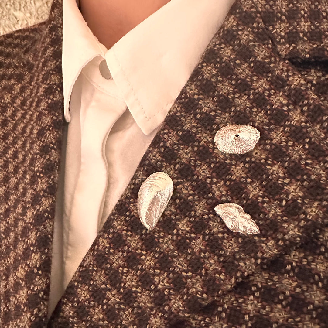 Set 3 Prendedores Conchitas de Plata