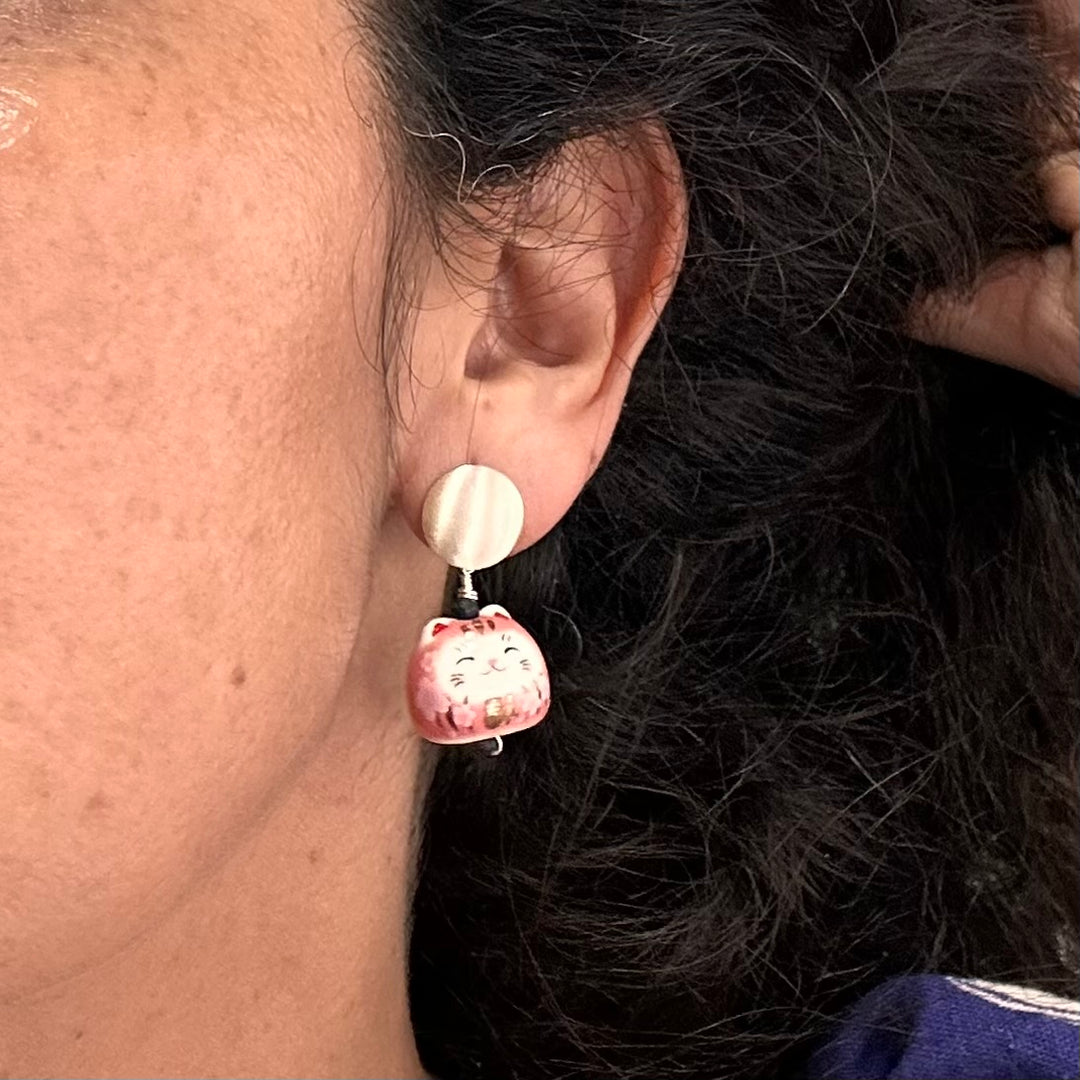 Conjunto Gatos de la Fortuna Negros y Plata ❤️