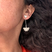 Aros abanicos largos filigrana plata. Lo vi lo amé lo traje Colombia