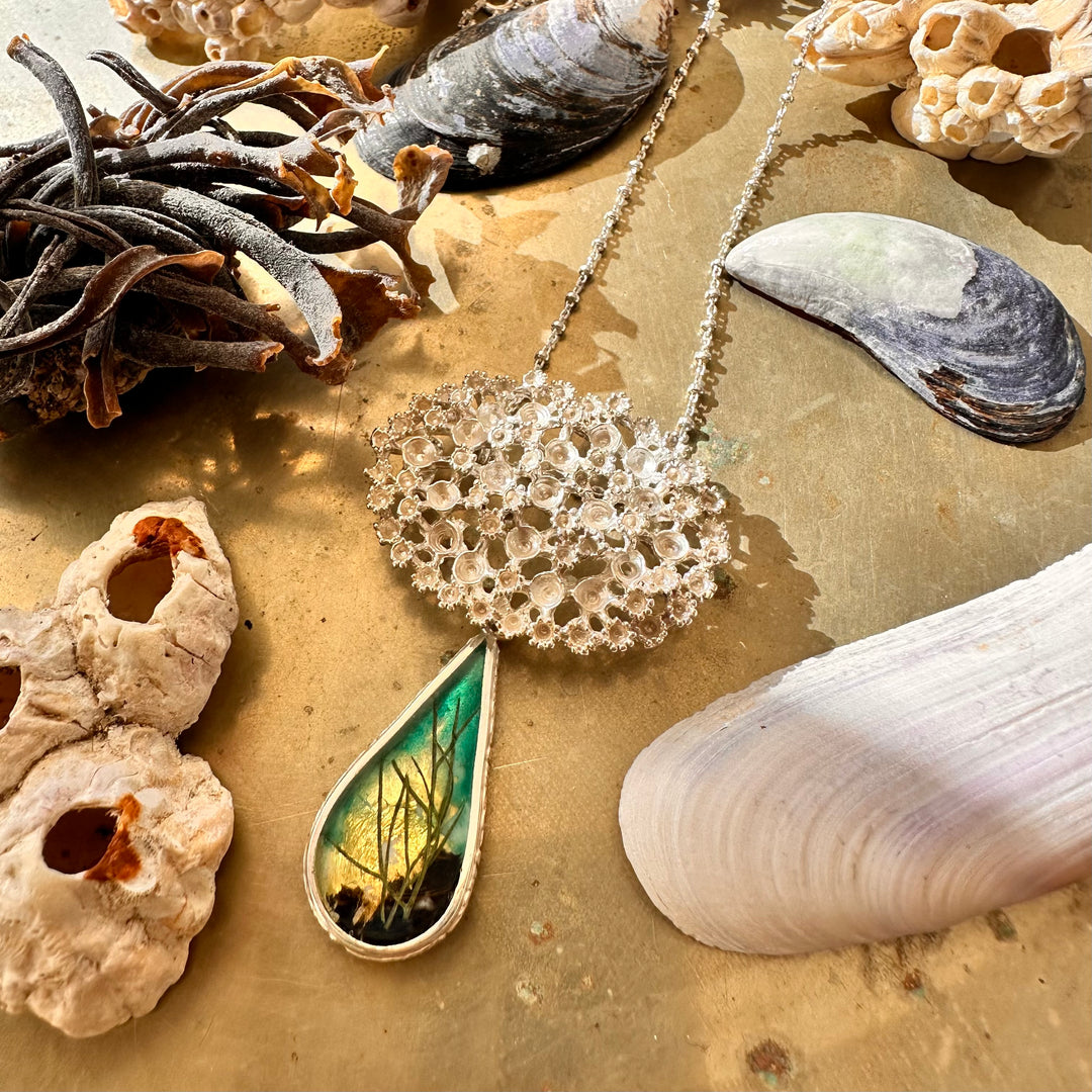 Collar Arrecife de plata y Paisaje