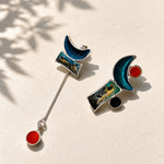 Load image into Gallery viewer, Wetlands Geometric Box Hoops