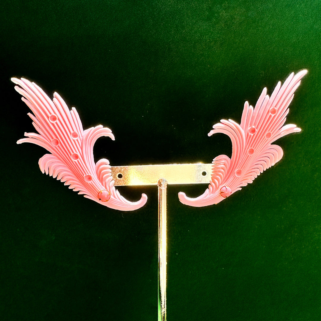 Aros Clip Gran Pluma Escultural. Años 60