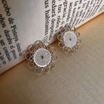 Load image into Gallery viewer, Aro círculo encaje filigrana plata relleno. Lo vi lo amé lo traje Colombia