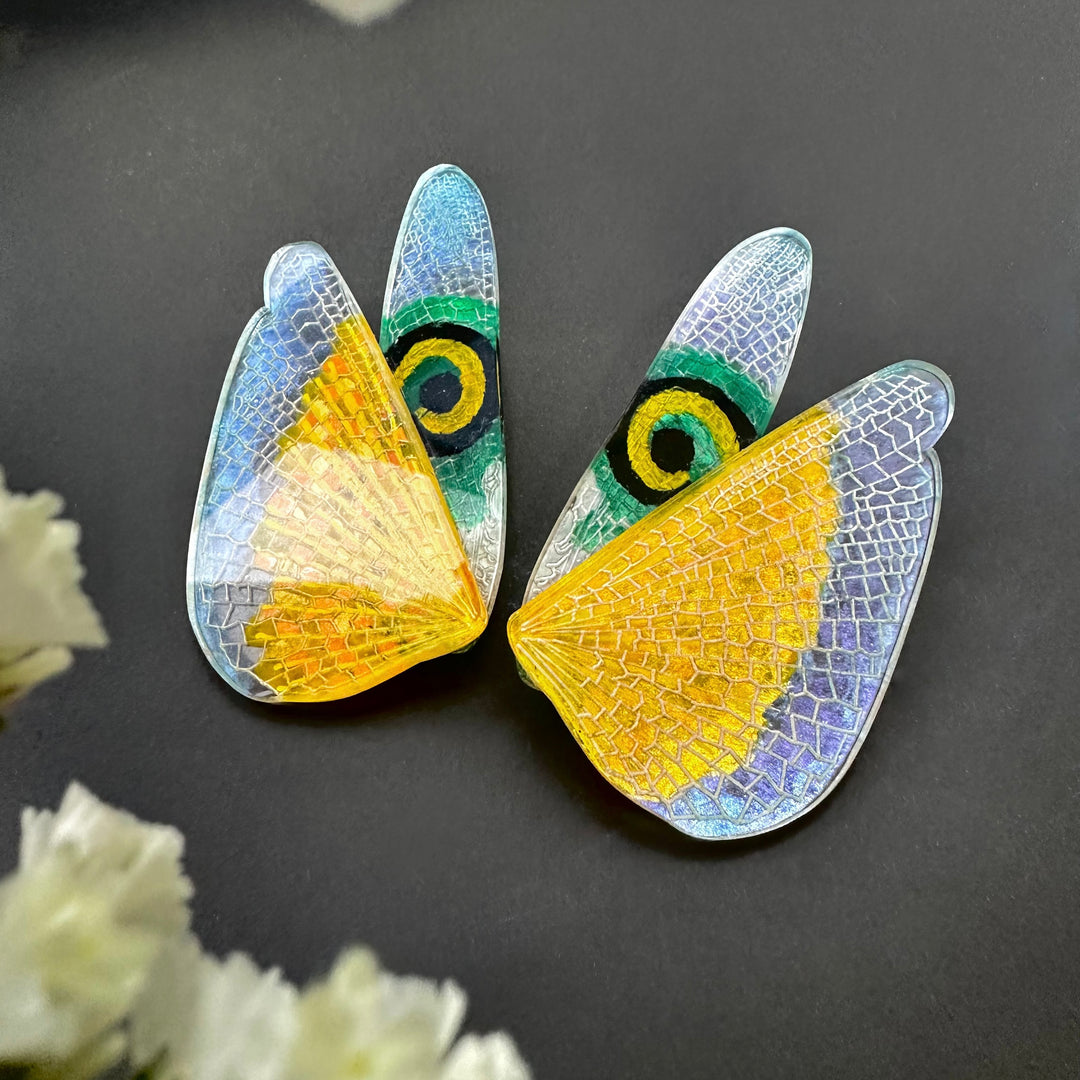 Aros Ilustración Gran Mantis Flor 9cm