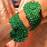 Load image into Gallery viewer, Brazalete Verde Cata en Palma de Iraca. Lo vi lo amé lo traje Colombia