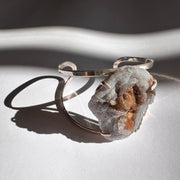 Brazalete Drusa de Cuarzo y Baño Plata. Lo vi, lo amé, lo traje