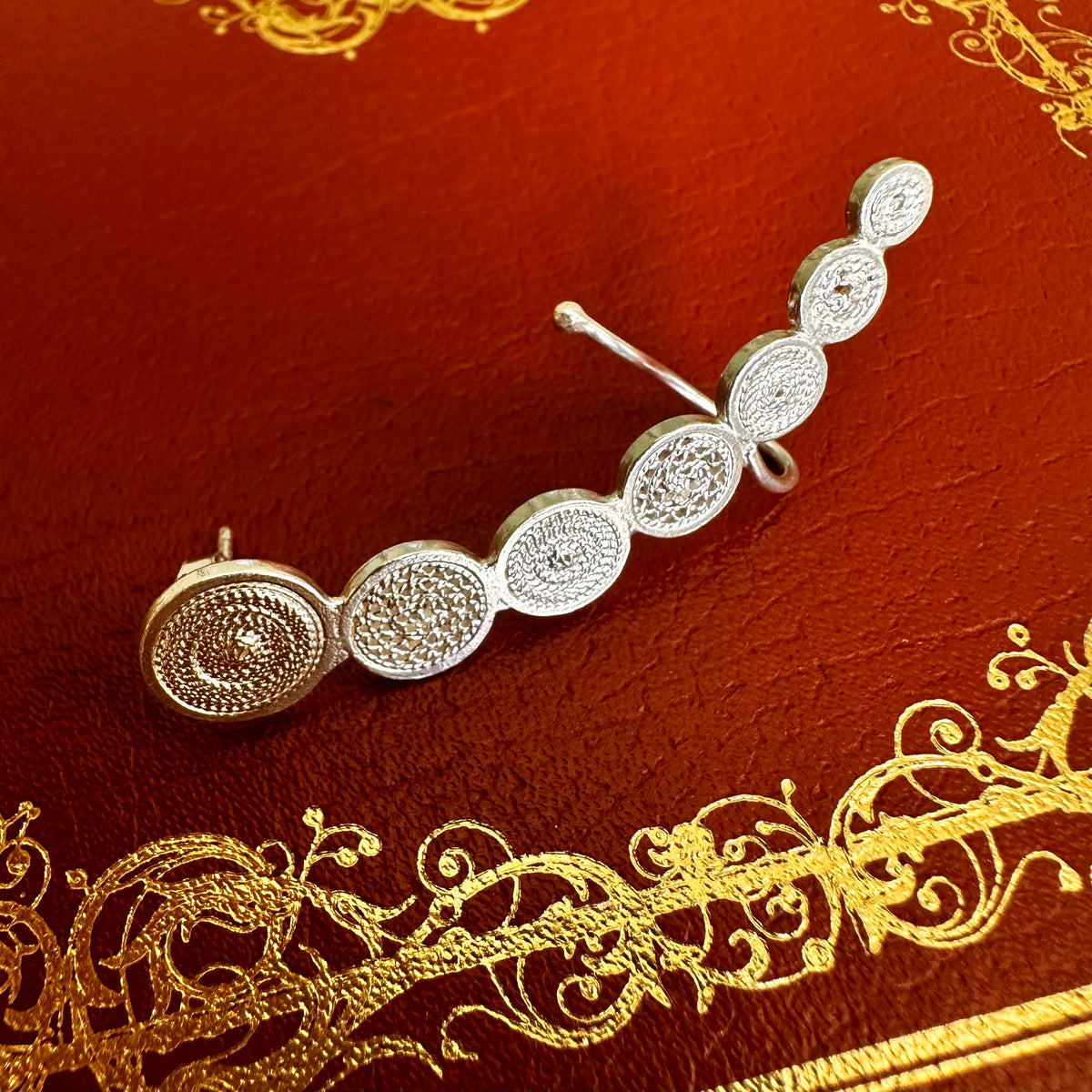 Aro Cuff Trepador Circulos Filigrana De Plata Lo Vi Lo Ame Lo Traje Colombia