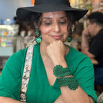 Load image into Gallery viewer, Brazalete Verde Cata en Palma de Iraca. Lo vi lo amé lo traje Colombia