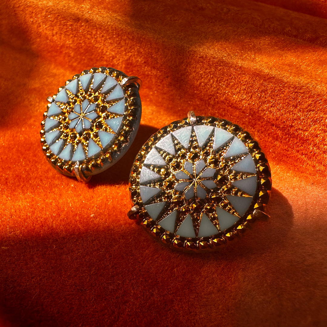 Aros Ensamblaje 107. Cabuchón original años 40