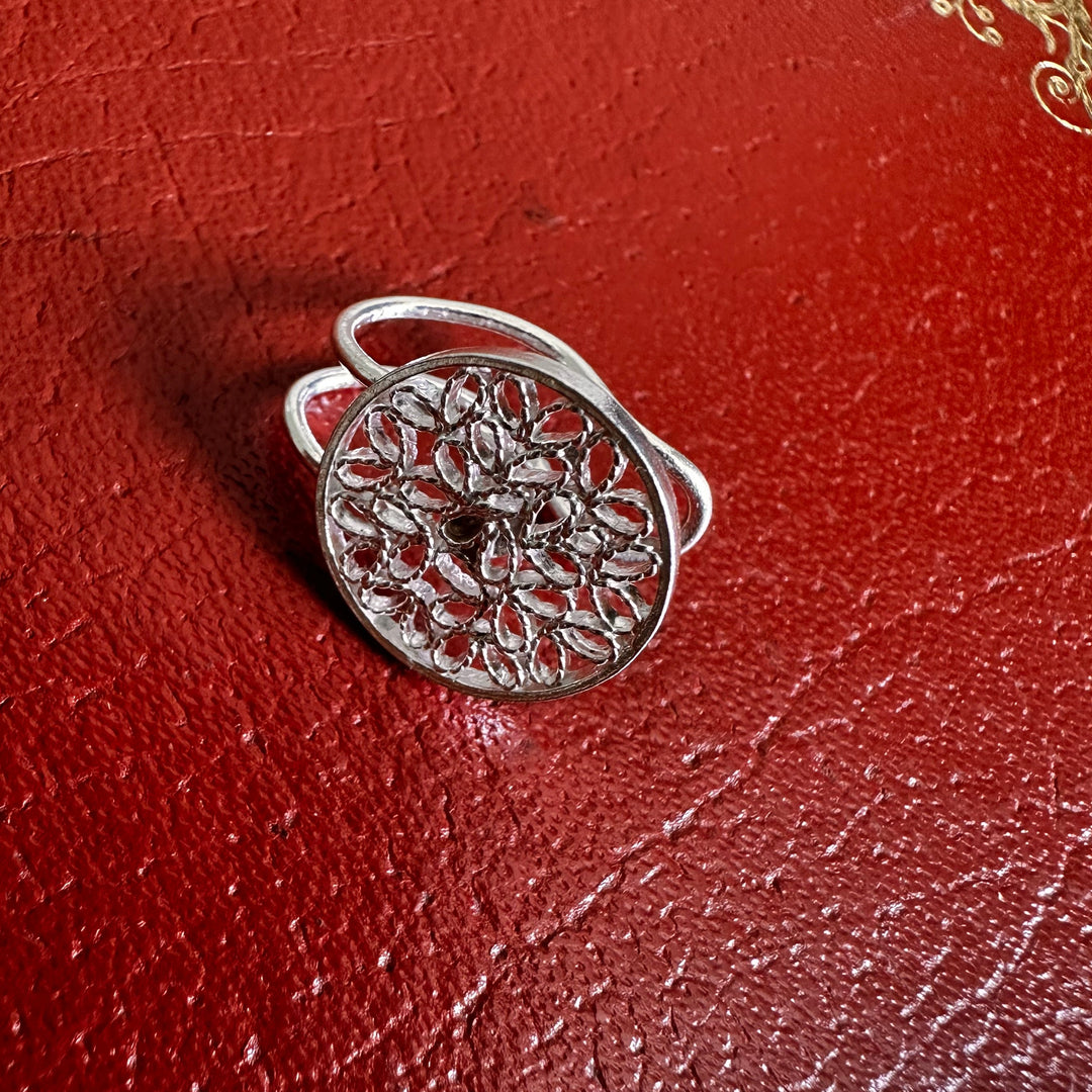 Aro cuff filigrana disco de plata. Lo vi lo amé lo traje Colombia