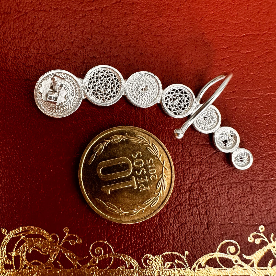 Aro cuff trepador círculos filigrana de plata. Lo vi lo amé lo traje Colombia