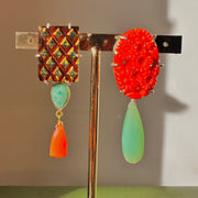 Aros Ensamblaje 104. Art Deco Iridiscente. Pieza única