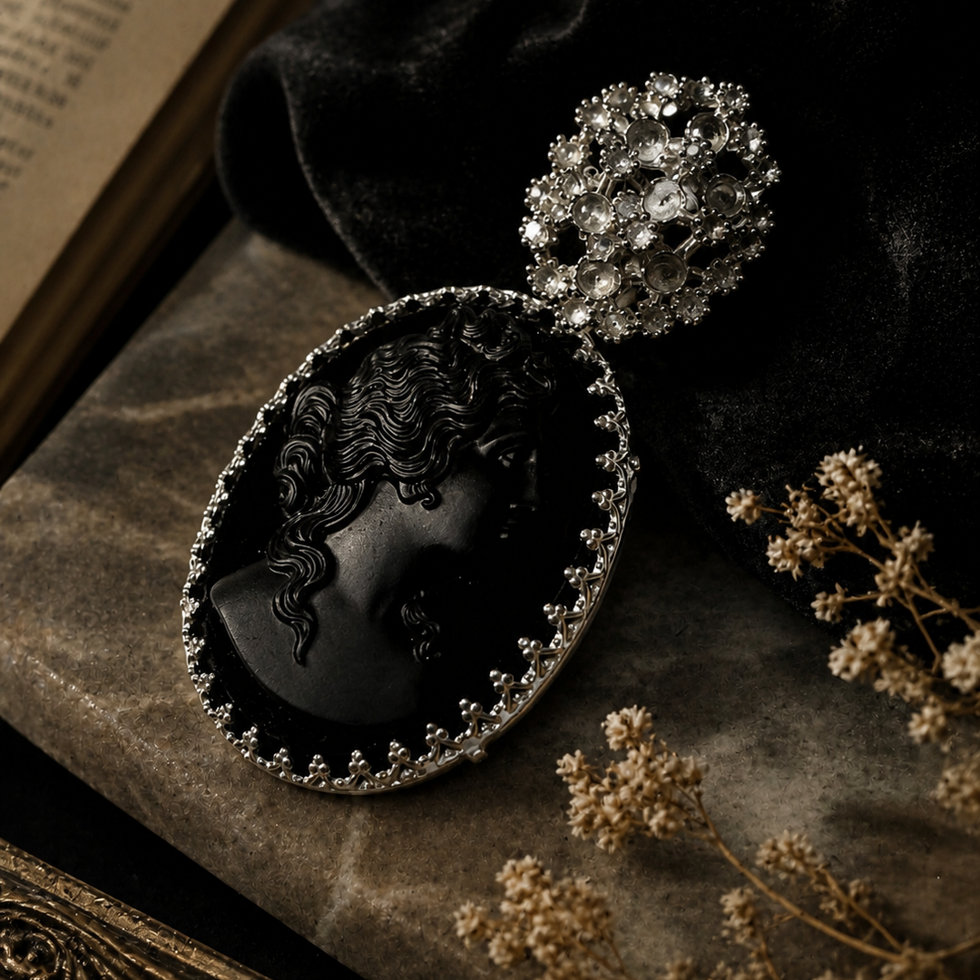 Colgante Camafeo Negro y plata 950
