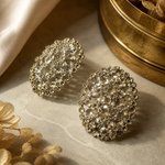 Load image into Gallery viewer, Lichen Coral Silver Hoops