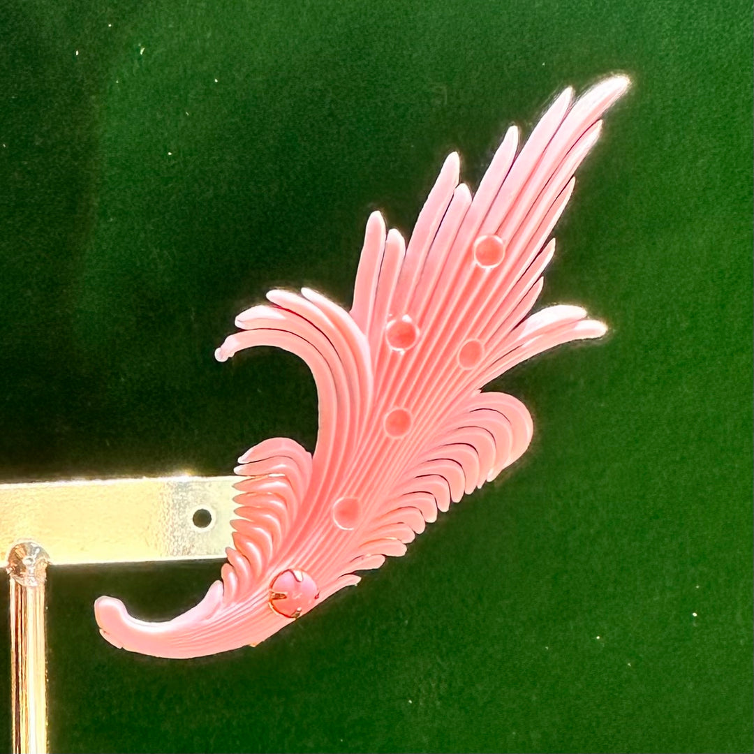 Aros Clip Gran Pluma Escultural. Años 60