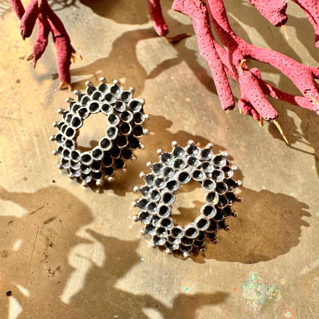 Aros Boca de Coral. Plata Negra