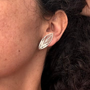 Aros hoja filigrana plata. Lo vi lo amé lo traje Colombia