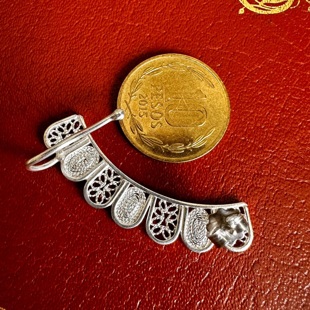 Aro cuff trepador pétalos de plata. Lo vi lo amé lo traje Colombia