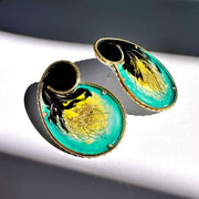 Turquoise Shell Earrings. Pacific Collection