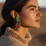 Load image into Gallery viewer, Preventa Aros Ilustración Mariposa Atardecer de Madagascar XL (entrega 19 junio)
